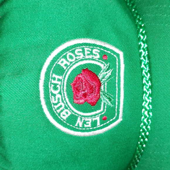 Vintage Len Busch Roses Green Adjustable Hat - Picture 3 of 9